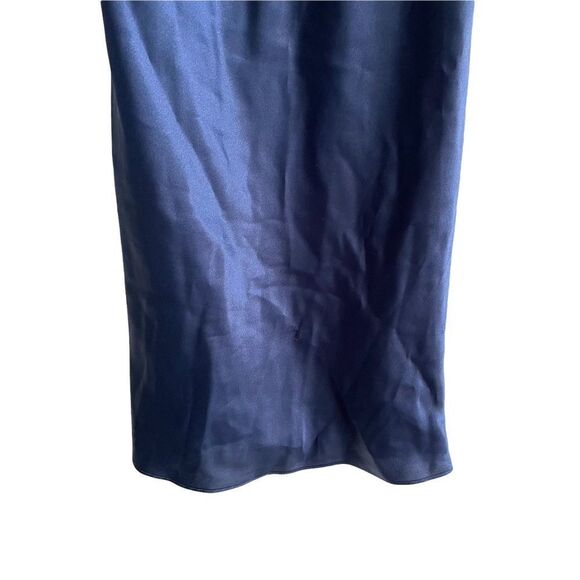 PARAH Lingerie Blue Satin Sleeveless Short Nightgown Nightdress Chemise Lace M - Picture 4 of 9